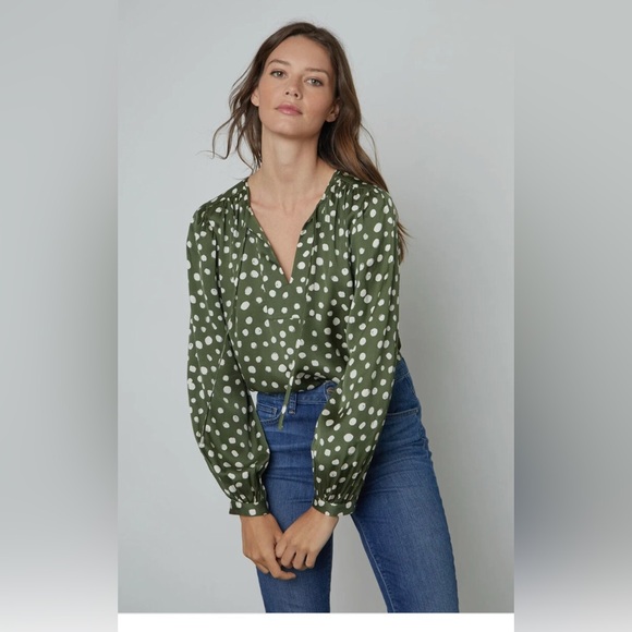VELVET by Graham & Spencer Marlowe Polka Dot Blouse - Picture 4 of 5